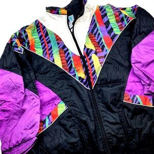 Bolo Spirit Jacket Women's Size Large Vintage Retro Zipper Windbreaker Nylon